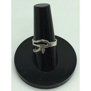 Eye Of Ra Sterling Silver Ring  Revival Religious Egypt 7 or 7 1/2